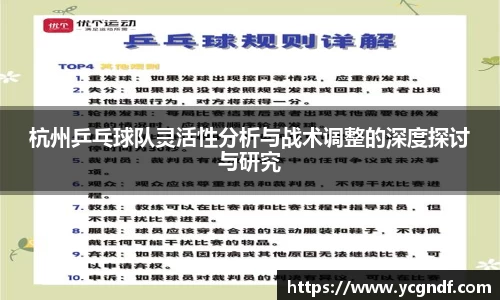 杭州乒乓球队灵活性分析与战术调整的深度探讨与研究
